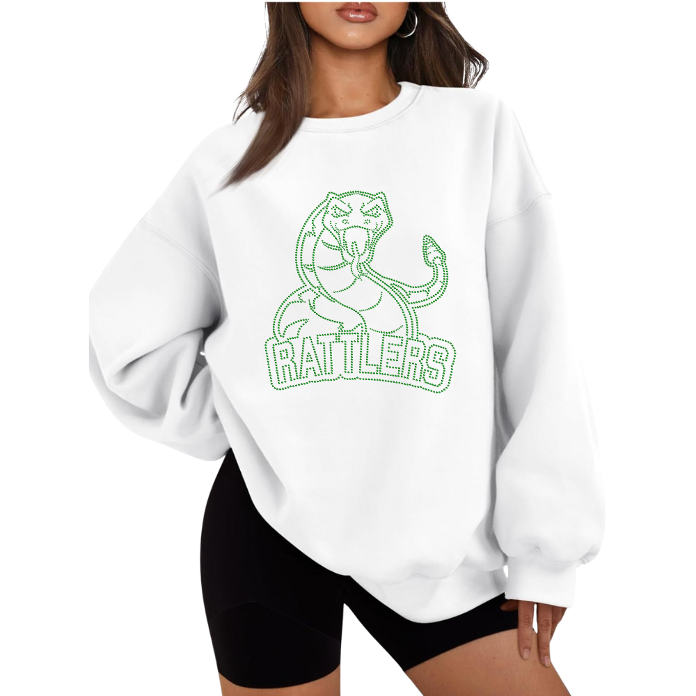 Rattlers Snake Rhinestone Oversized Sweatshirt
