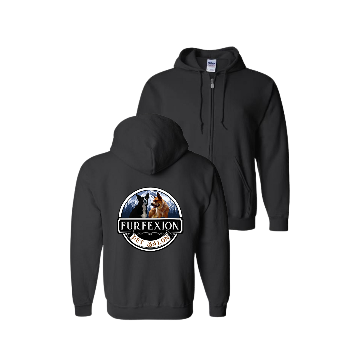 Furfexion Zip-up Sweatshirt - Black