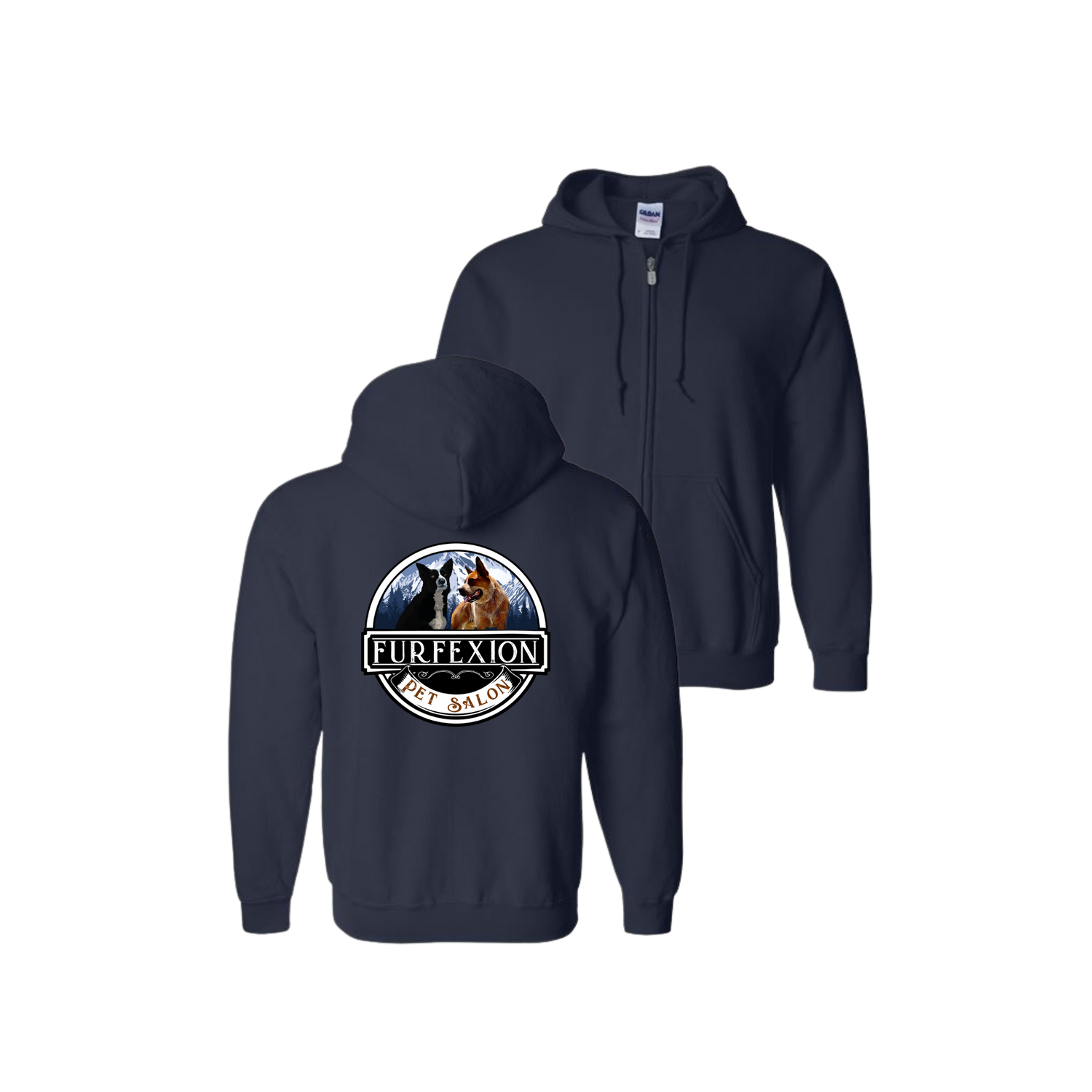 Furfexion Zip-up Sweatshirt - Navy