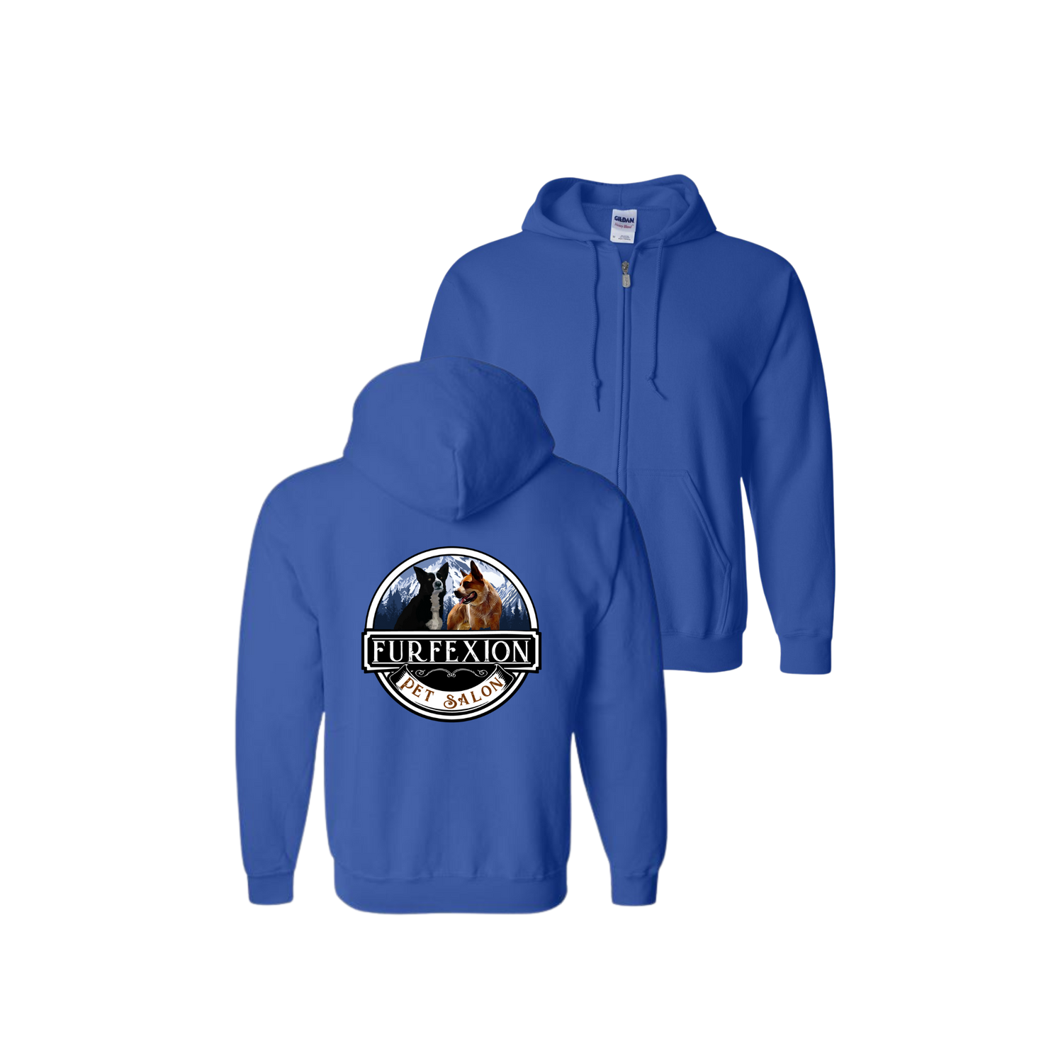 Furfexion Zip-up Sweatshirt -  Royal