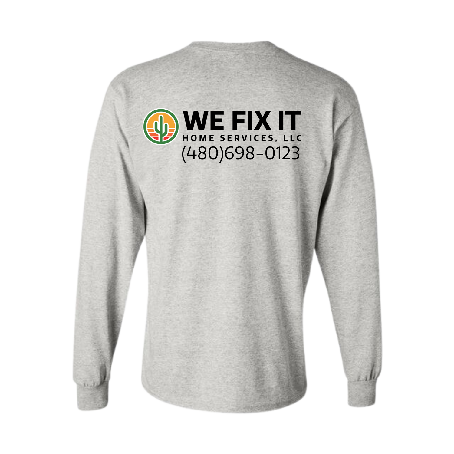 We Fix It Long Sleeve Shirt  - Grey