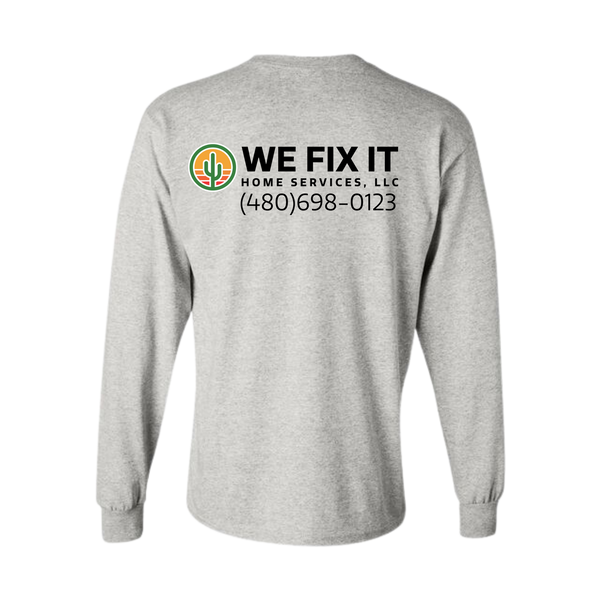 We Fix It Long Sleeve Shirt  - Grey